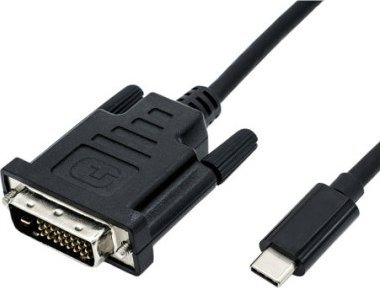 Adapter AV Roline Kabel adaptera ROLINE USB typu C - DVI, M/M, 1 m