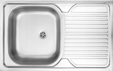 Zlewozmywak Deante Apollo stalowy 1-komorowy nakładany 50x80