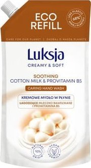 Luksja Luksja Creamy & Soft Kremowe mydło w płynie Mleczko bawełniane i Prowitamina B5 400 ml opakowanie uzupełniające