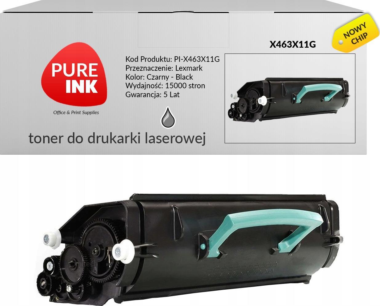 Toner Pureink Black Zamiennik X463X11G
