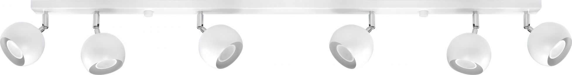 Lampa sufitowa Lumes Biały plafon listwa z regulacją kloszy - EX513-Oculars