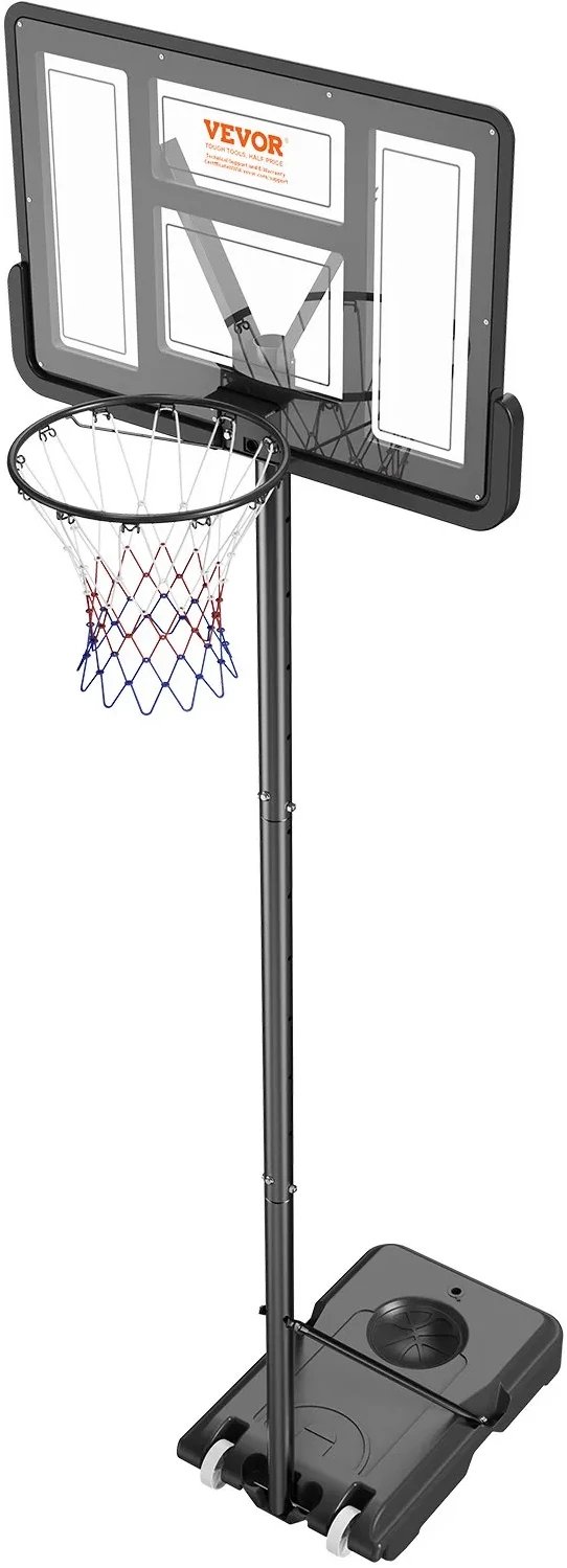 Kosz do koszykówki 122-305 cm regulowany przenośny dla dzieci i dorosłych