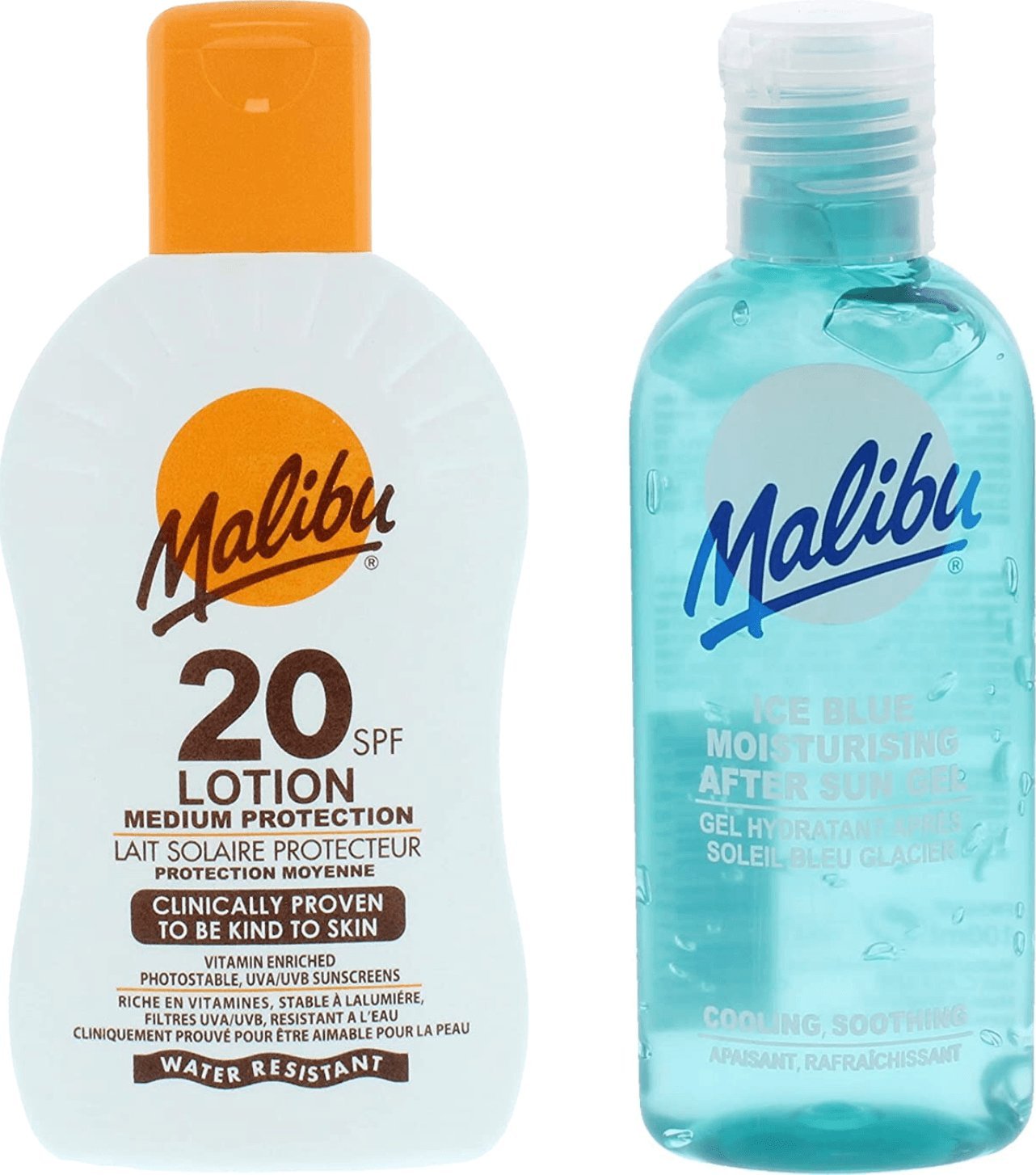 Malibu Malibu Protective Lotion SPF20 200ml + Żel Po Opalaniu 100ml