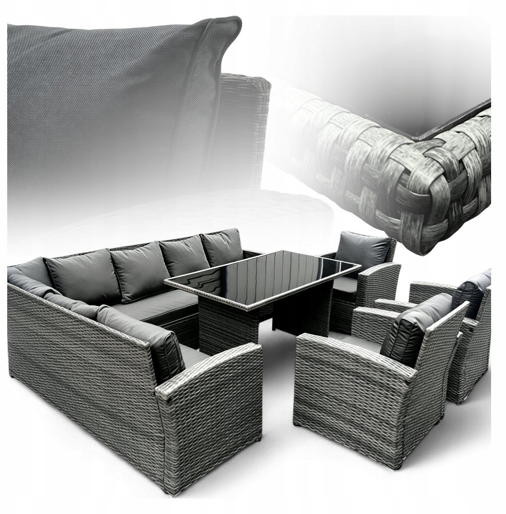 Hitbaits ZESTAW MEBLI OGRODOWYCH technorattanowe KANZA