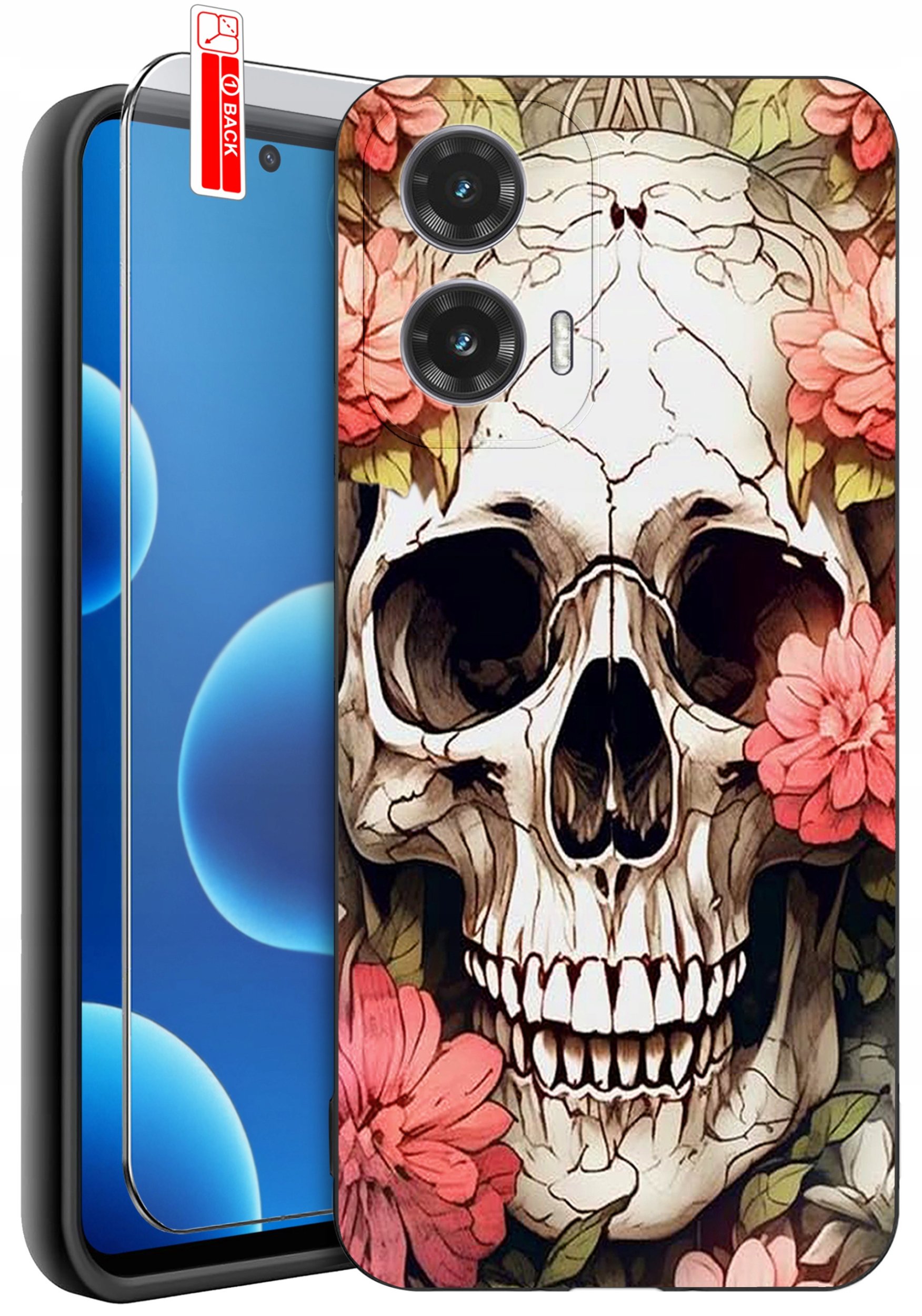 ETUI do Motorola Moto G45 5G | WZORY | SILIKONOWE MATT CASE + SZKŁO 9H