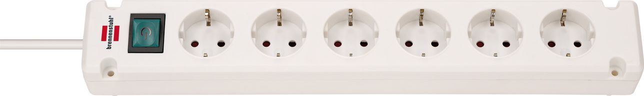 Listwa zasilająca Brennenstuhl Bremounta 6 gniazd 3 m biała (1150650326)