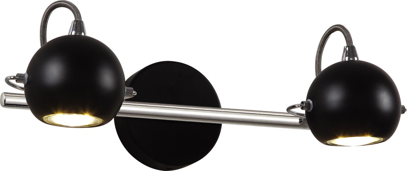 Kinkiet KAJA OŚWIETLENIE Lampa kinkiet ścienny SALVA K-8002/2 czarny 2xGU10 3W Kaja