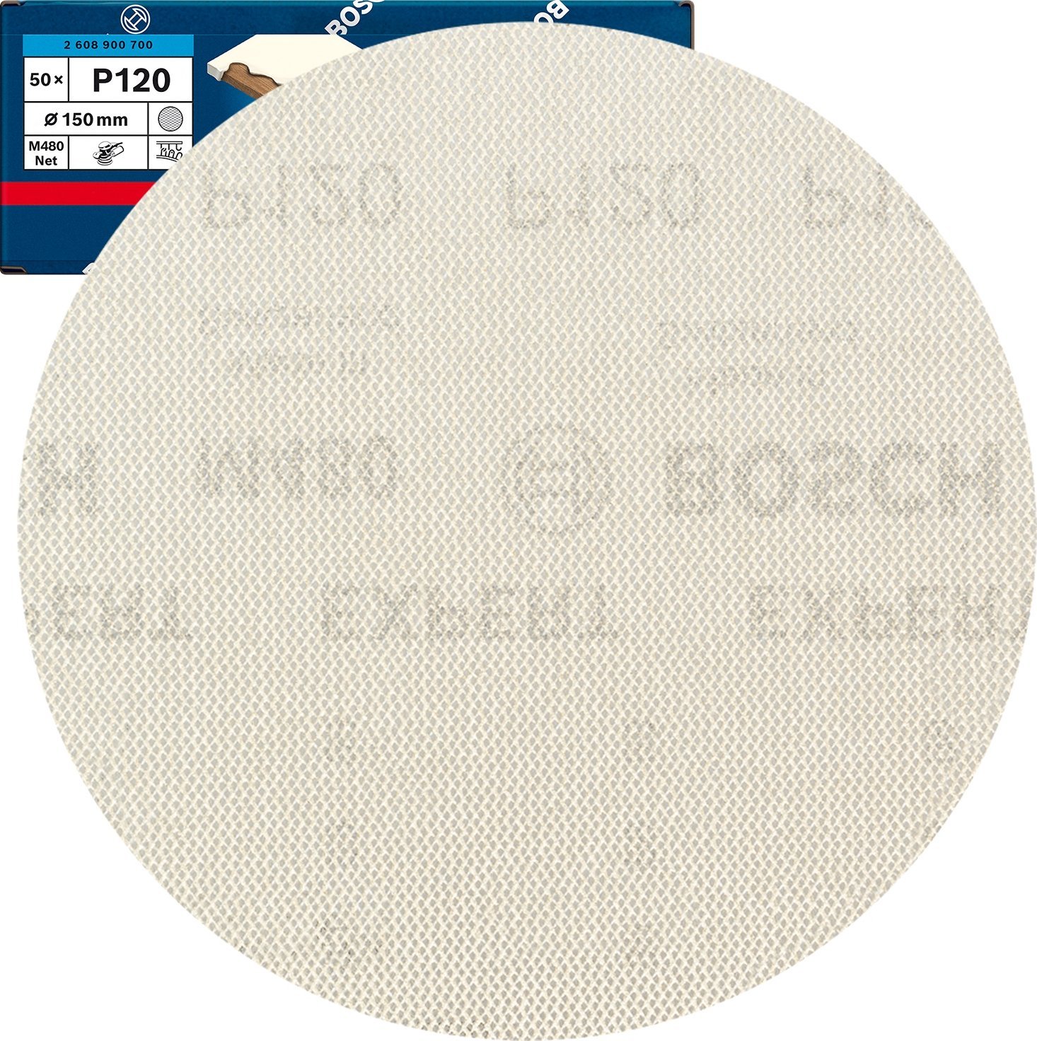 Bosch Bosch EXPERT Sandings Nets M480,150mm,K120, 50x