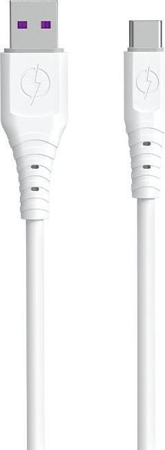Kabel USB Dudao USB-A - USB-C 1 m Biały (6973687243388)
