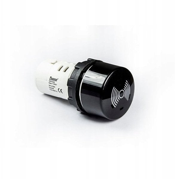 Buzzer, monoblok, 230V AC, 85db, IP65, czarny T0-MBZX220SE