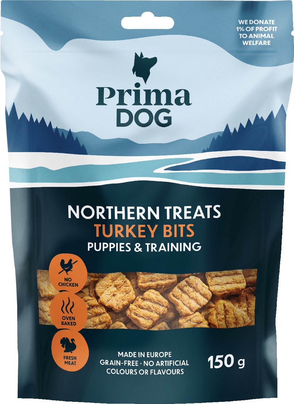 PRIMADOG TREATS TURK PUPP AND TRAIN 150G