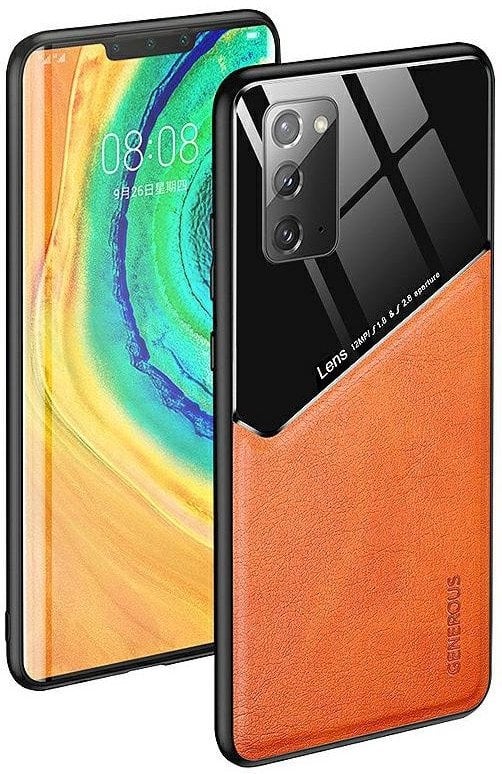 Mocco Lens Leather Back Case for Apple iPhone 12 Orange