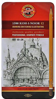 Koh I Noor Ołówek grafitowy 1502/II 8B-2H (12szt) (146809)