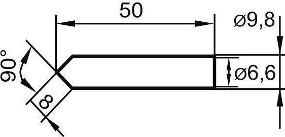 Ersa Groty lutownicze obustronnie ścięty 0832MDLF 8mm Ersa