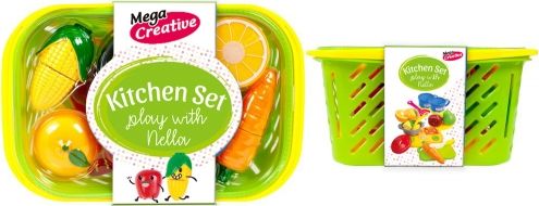 Mega Creative OWOCE I WARZYWA DO KROJENIA W KOSZYKU MEGA CREATIVE 452168