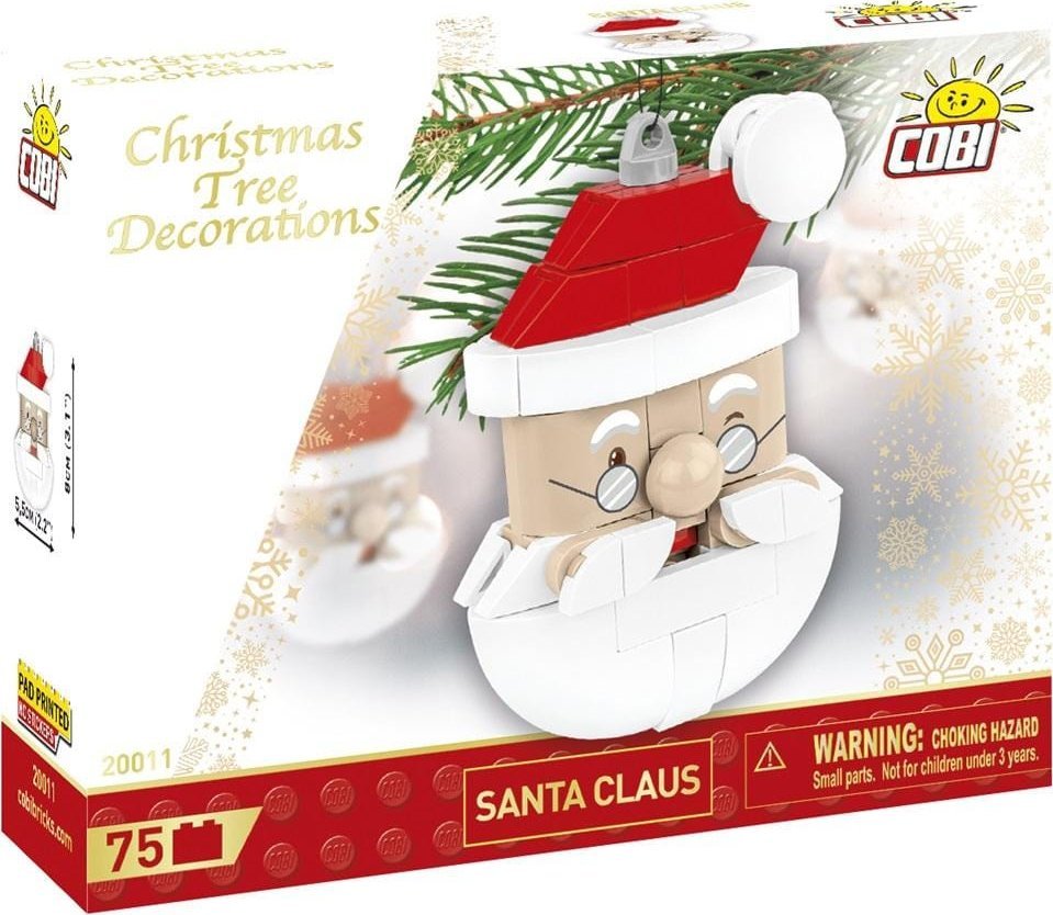 Cobi Dekoracja choinkowa z klocków - Mikołaj
