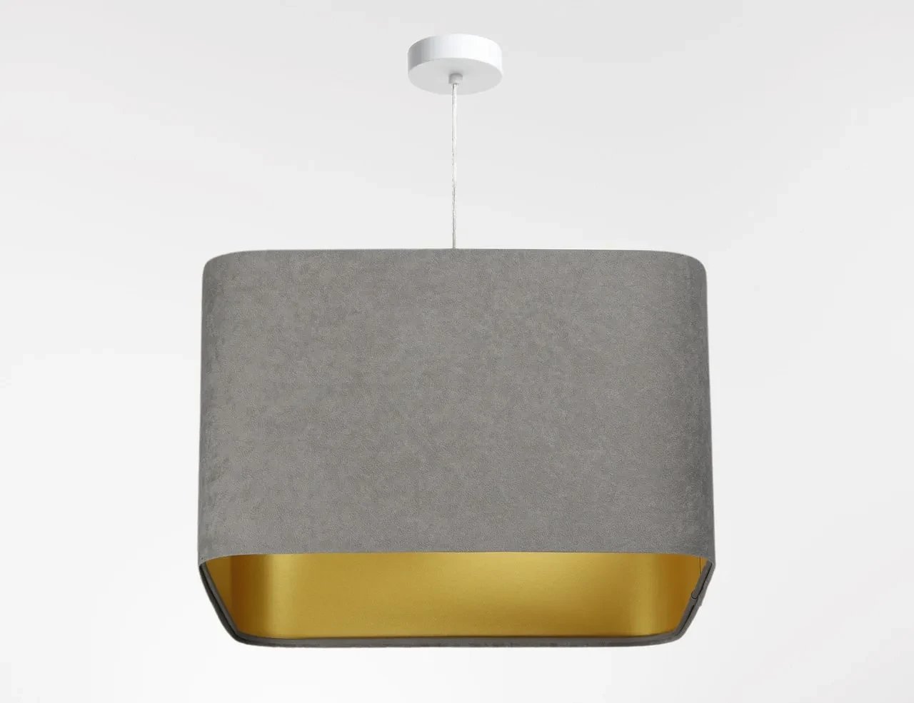 Lampa wisząca KWADRO SUE 40w30 szara/złota BPS KONCEPT