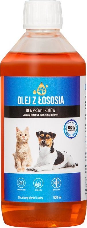 LAB V Olej z łososia dla psów i kotów 500ml