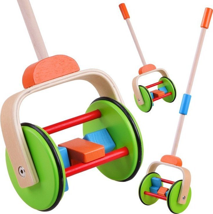 Jokomisiada Kołowrotek Drewniana zabawka do pchania ZA4115