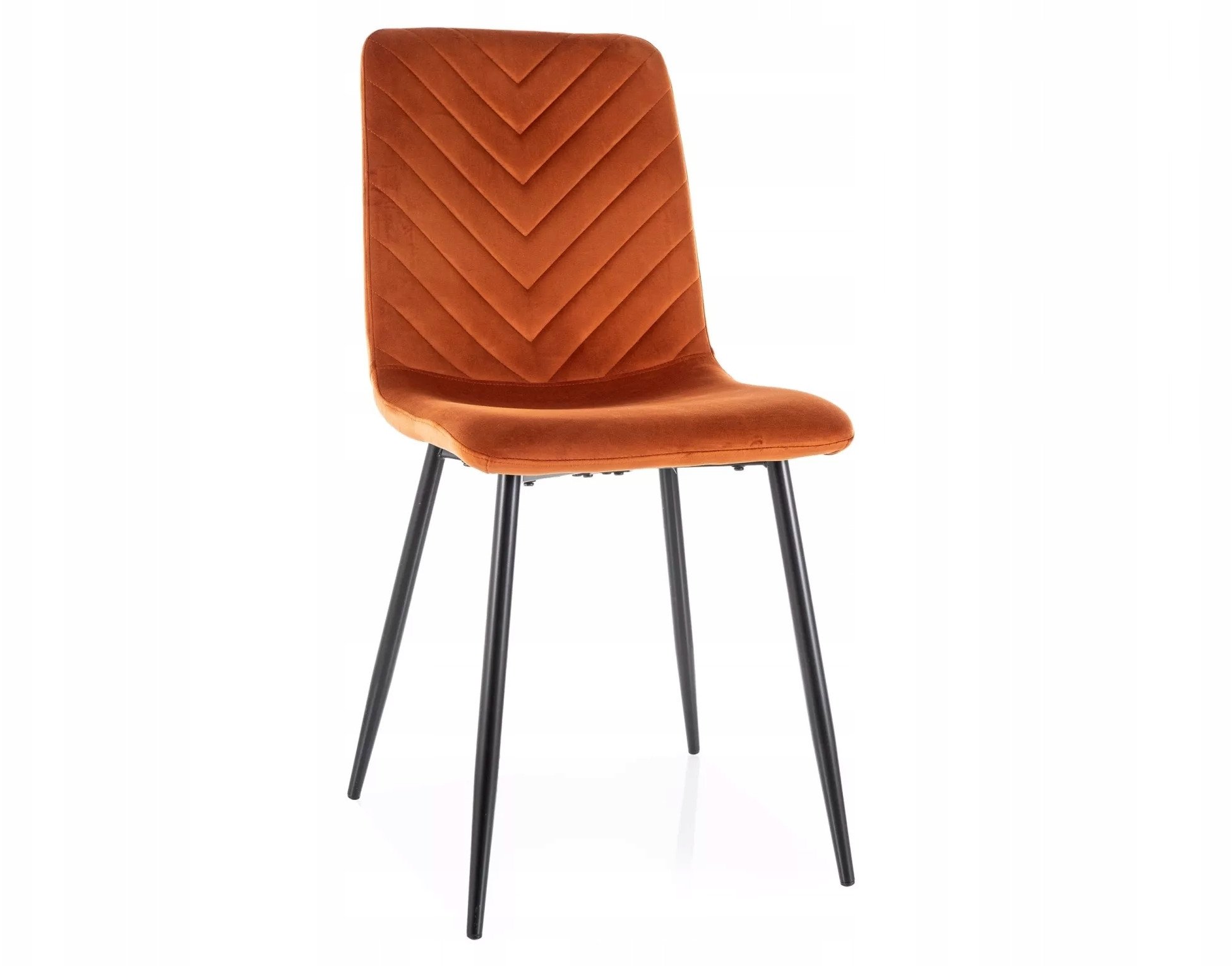 KRZESŁO DAREN VELVET CZARNY STELAŻ/ CYNAMON BLUVEL 4215