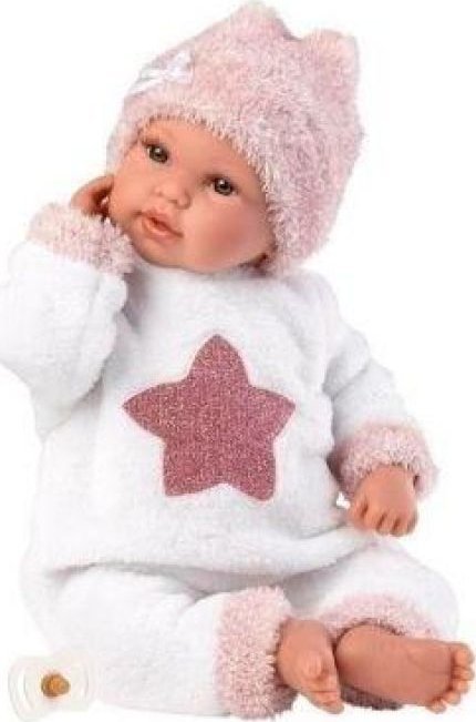Llorens Llorens 16348 Lalka bobas 36 cm różowa czapeczka