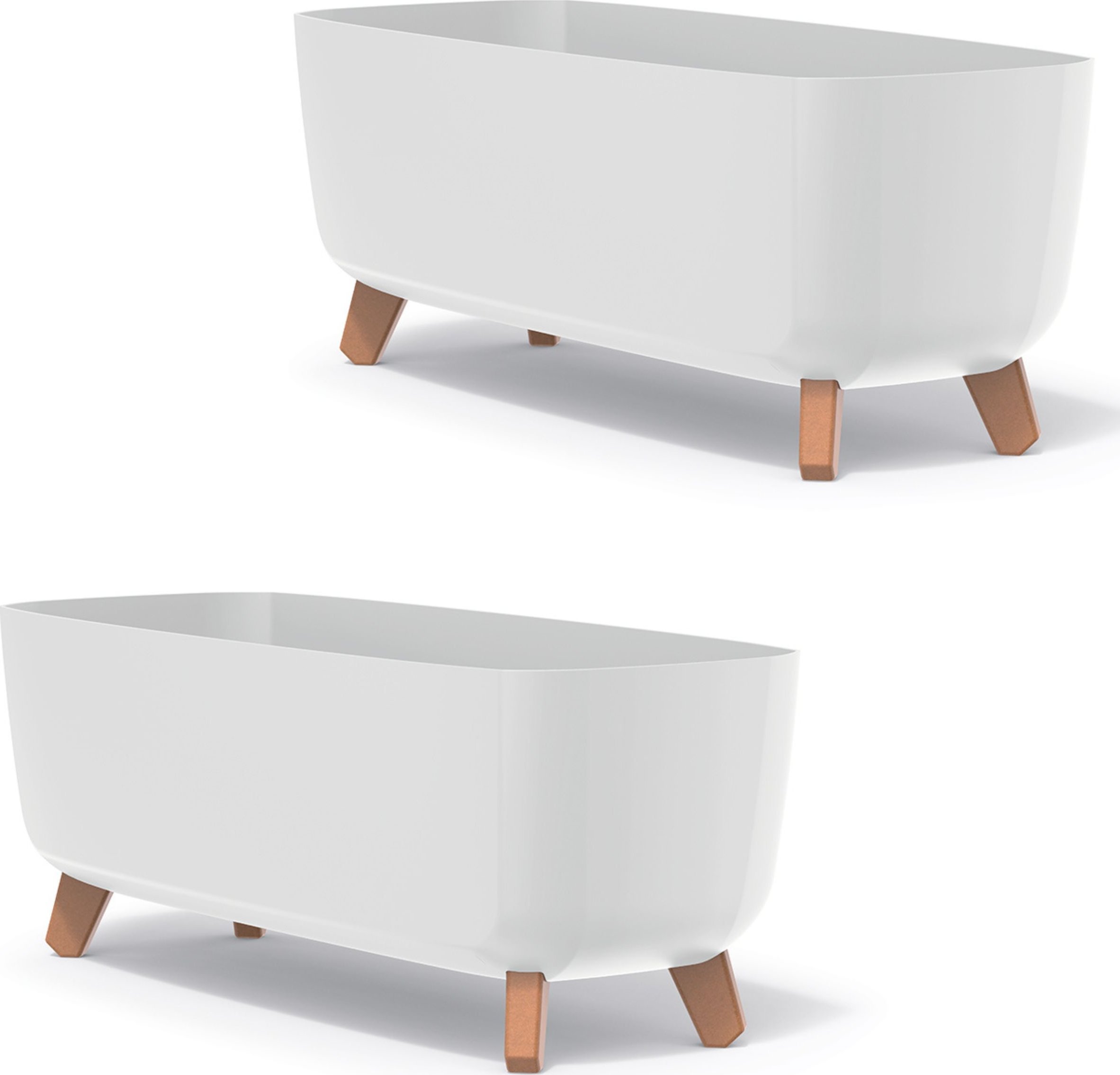 Prosperplast 2x Doniczka na nóżkach GRACIA CASE DGCL600 Skrzynka