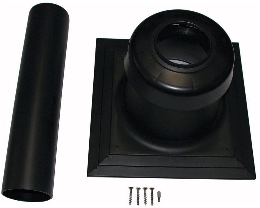 POKRYCIE SZACHTU KOMINOWEGO Z TWORZYWA SZTUCZNEGO DN80 ZE ZINTEGROWANYM DOPROWADZENIEM POWIETRZA I WYPROWADZENIEM SPALIN