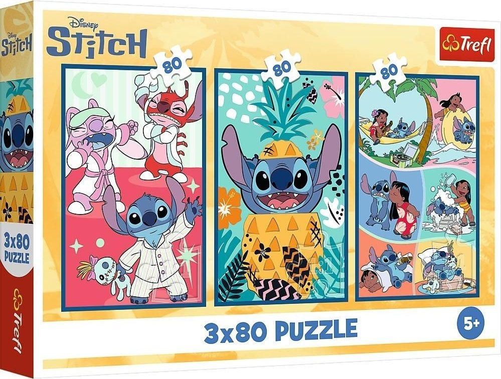 PUZZLE 3x80 Świat Stitcha/Disney Lilo_Stitch 34885