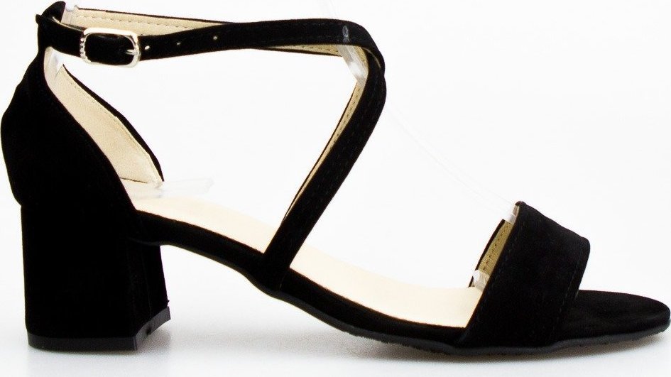 Optimo Sandały retro zamszowe czarne Optimo-36