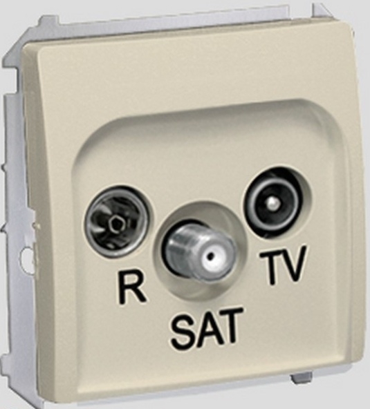 Kontakt-Simon Gniazdo antenowe BASIC MODUŁ RTV/SAT końcowe kremowe - BMZAR-SAT1.3/1.01/12