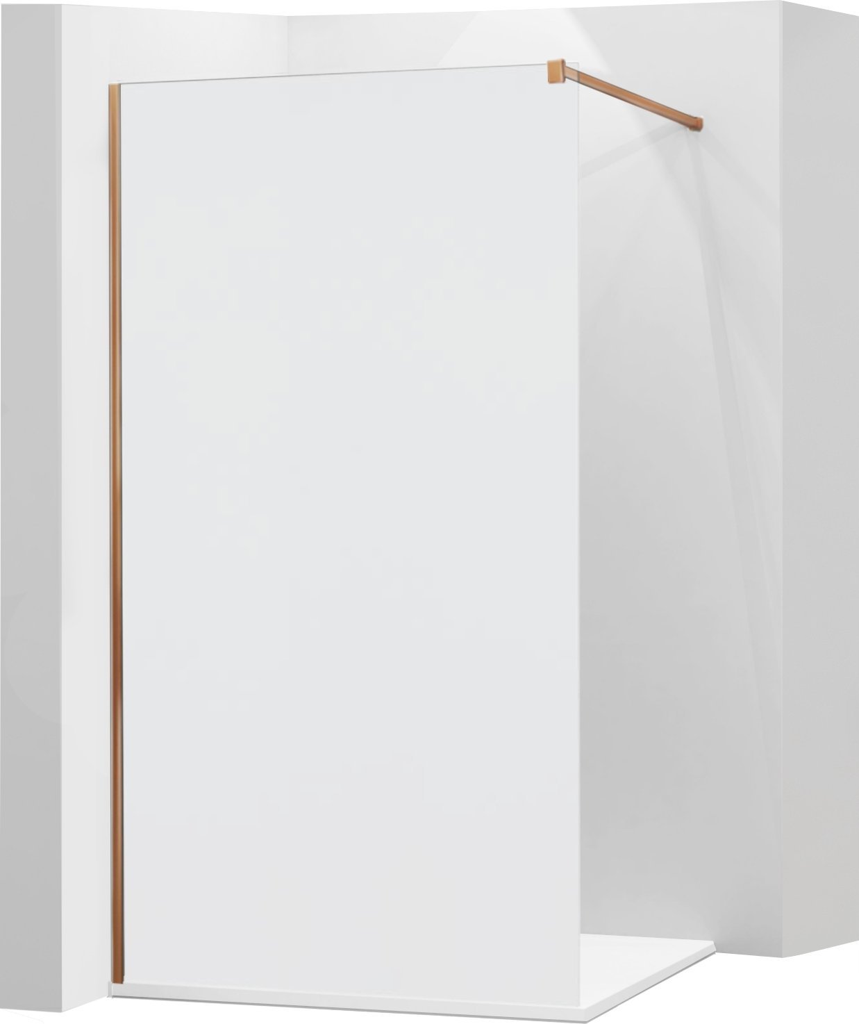 Mexen Mexen Kioto ścianka prysznicowa 70 x 200 cm, szron 8 mm, różowe złoto - 800-070-101-60-30