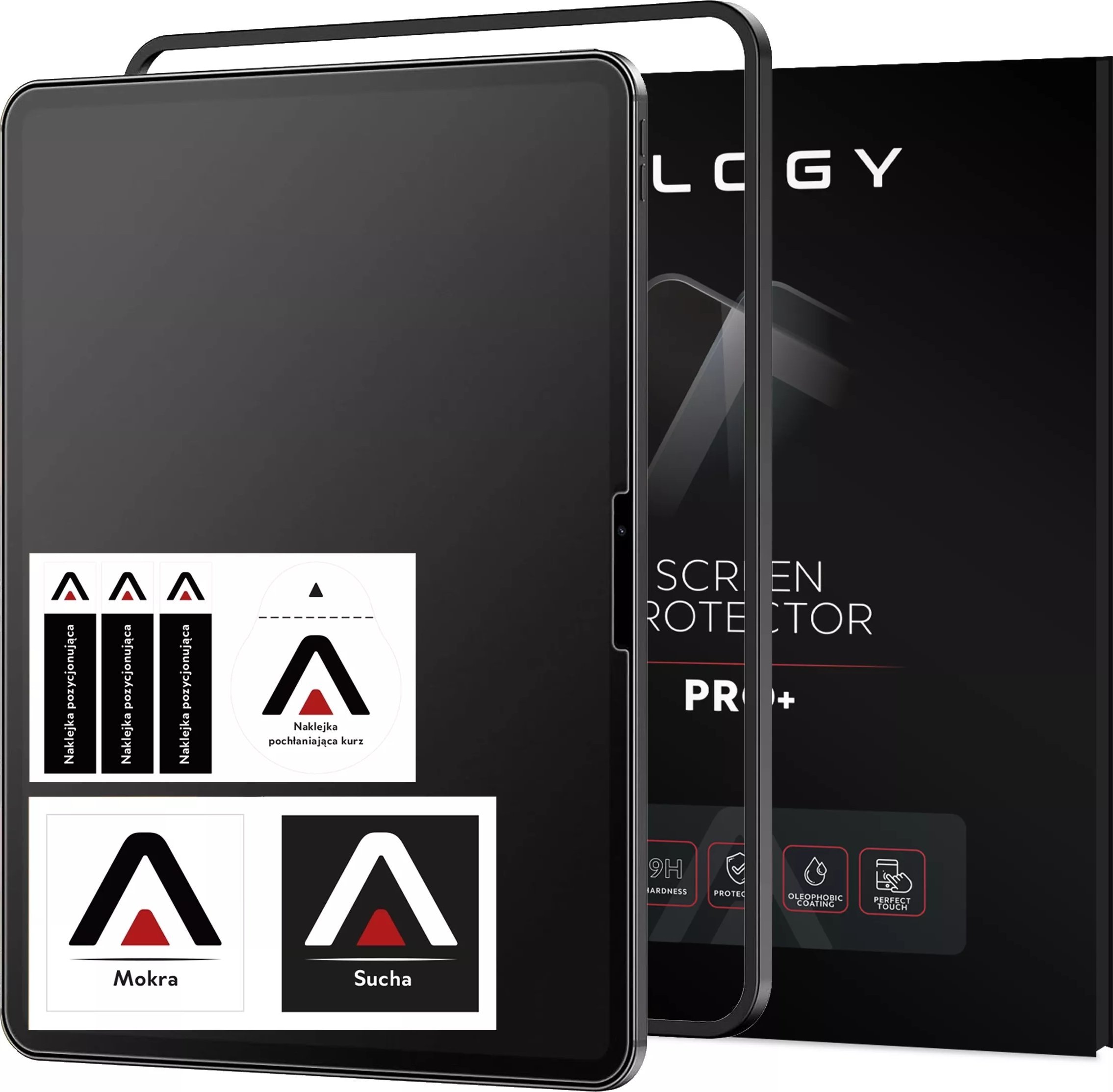 Matowe Szkło hartowane do Apple iPad Air 6 11" 2024 Alogy Matte Paper-Like Screen Protector z ramką montażową