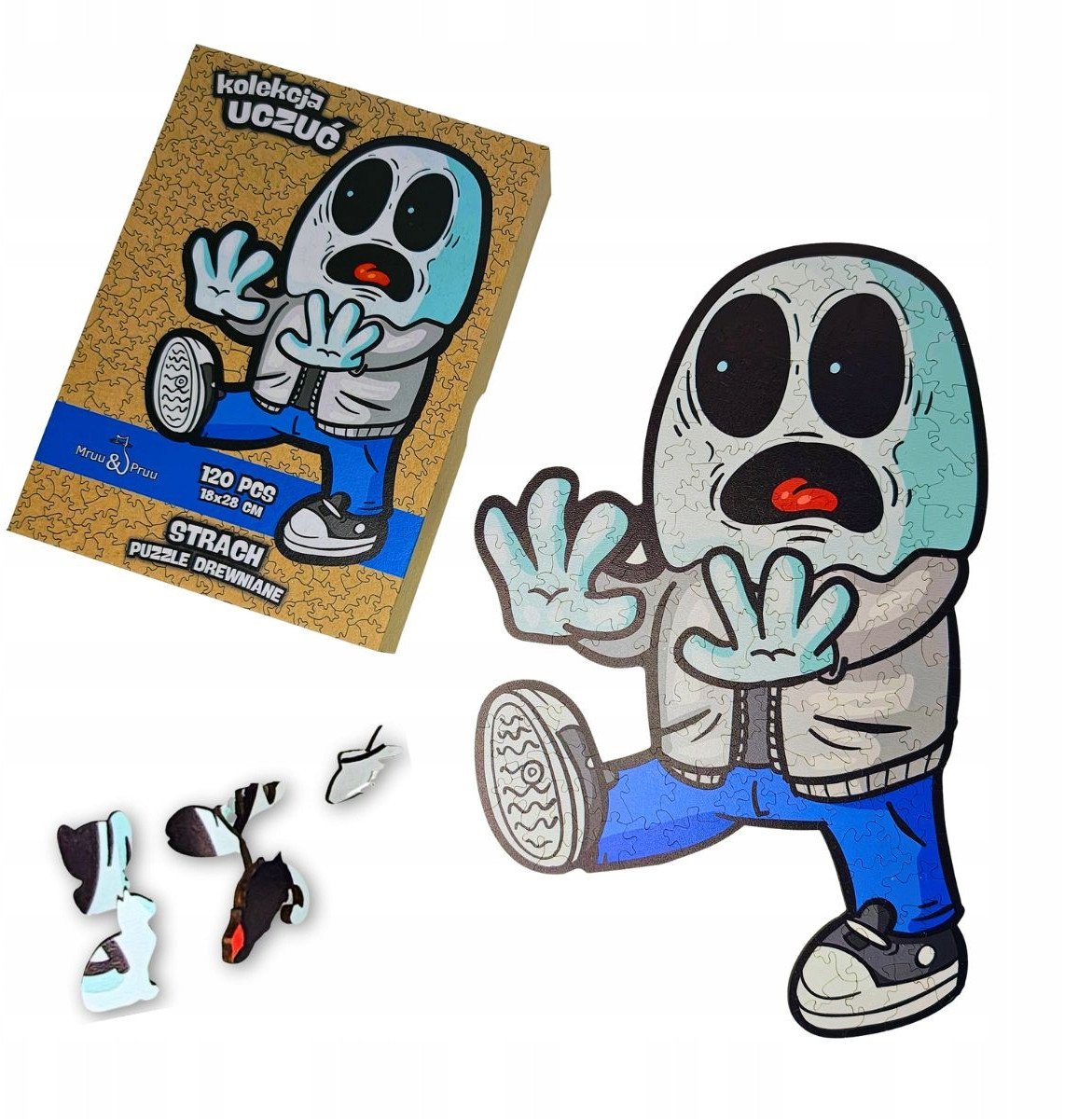 PUZZLE DREWNIANE DLA DOROSŁYCH 120 ELEMENTÓW STRACH PREZENT DLA DZIECI