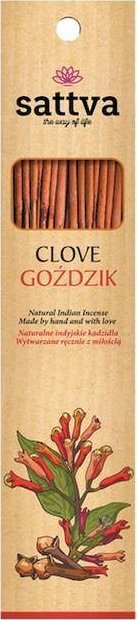 Sattva Natural Indian Incense naturalne indyjskie kadzidełko Goździk 15szt.