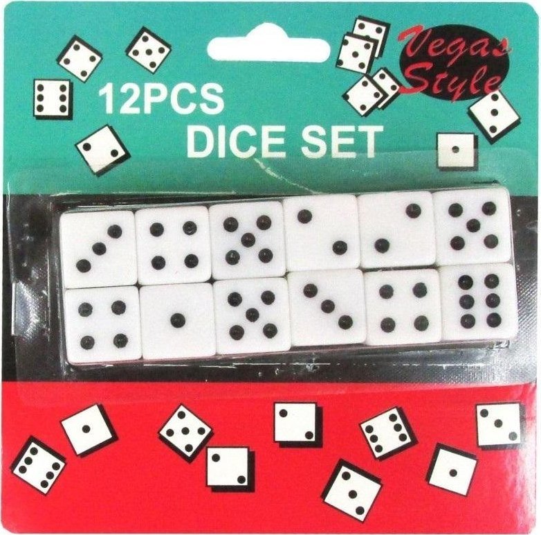 Trifox Kostka do gry biała 12szt