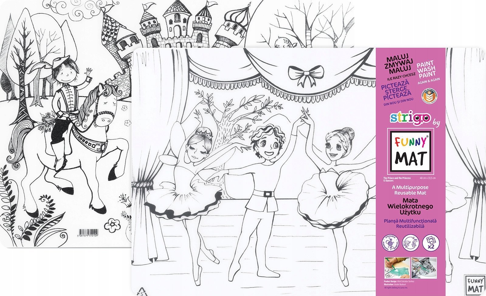 vidaXL Mata transparentna 2szt Ksi±żęta i baletnice