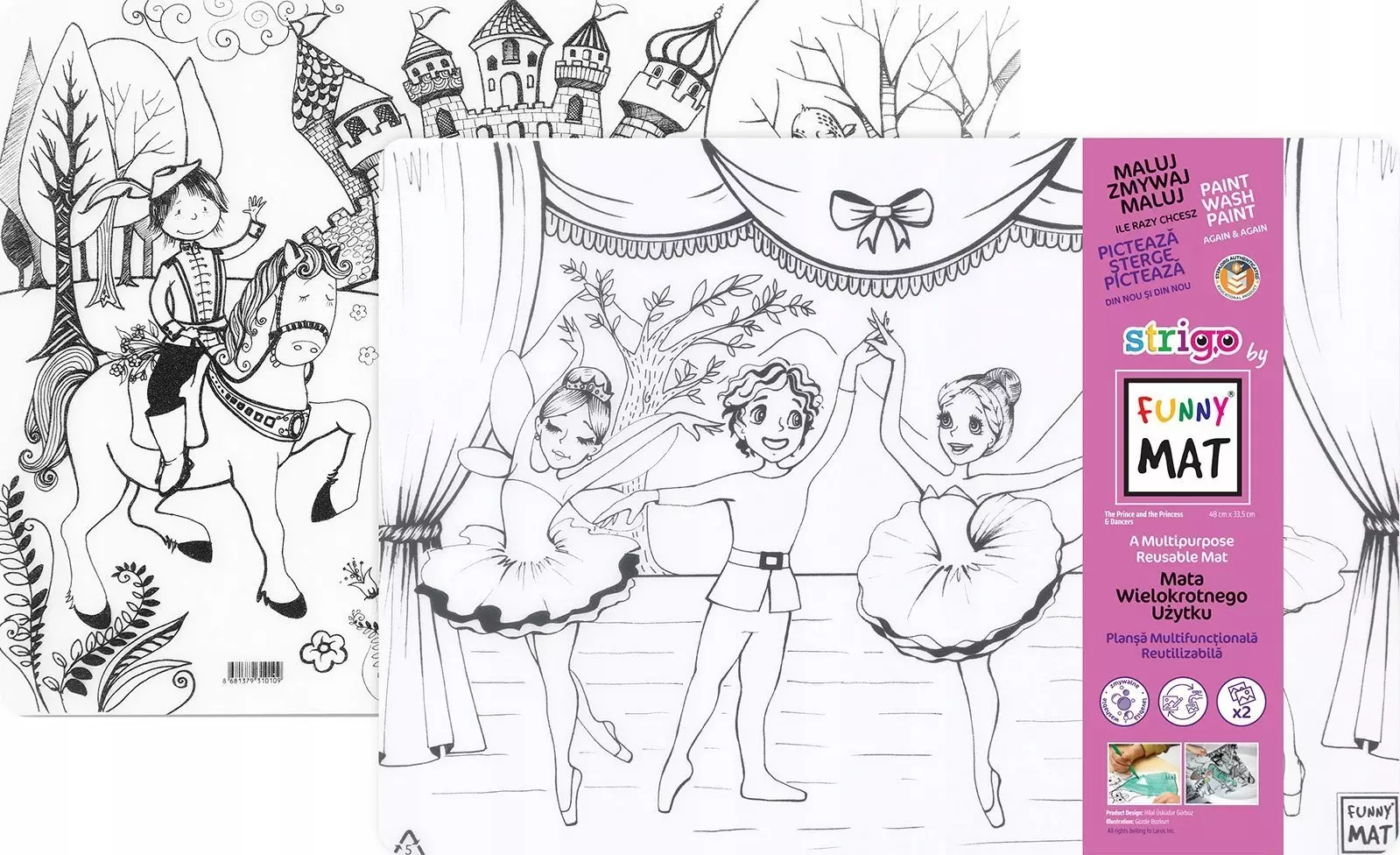 vidaXL Mata transparentna 2szt Ksi±żęta i baletnice