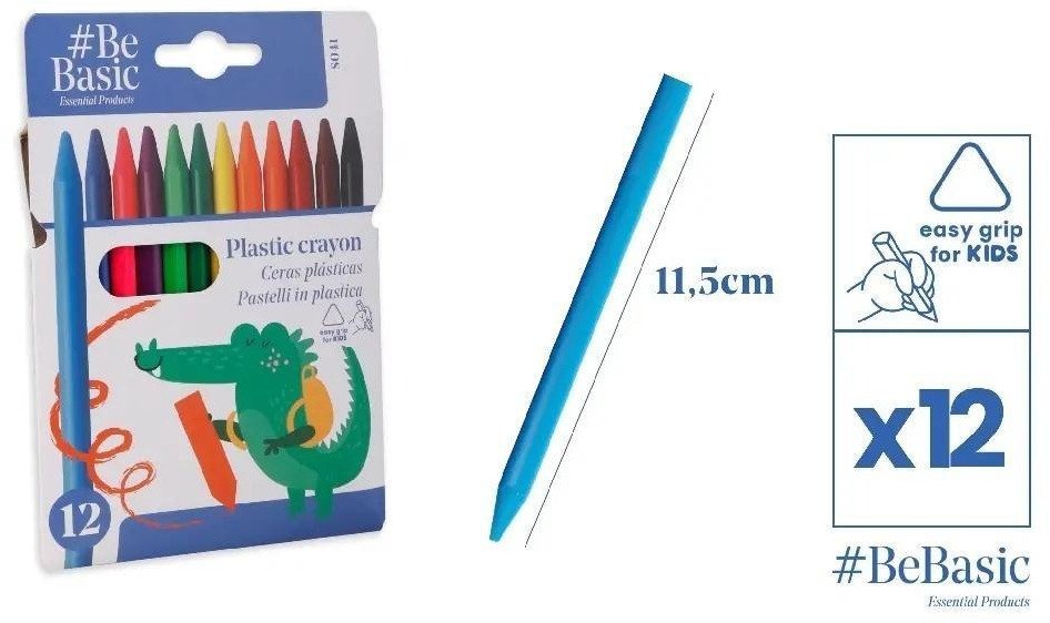Kredki plastikowe 12 kolorów