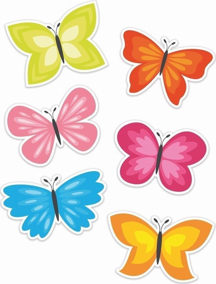 LearnHow Dekoracje okienne dwustronne - Motyle 01 6szt
