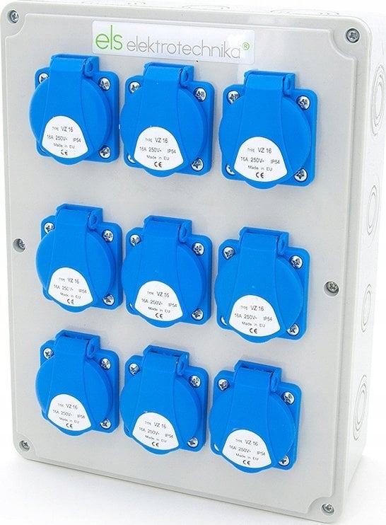 ELS Elektrotechnika Rozdzielnica budowlana 9*GS 230V, obudowa naścienna, ELS Elektrotechnika, N900