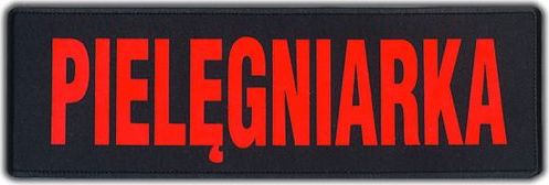 Polska Firma Emblemat PIELĘGNIARKA FLUO na rzepie 31 x 10 cm