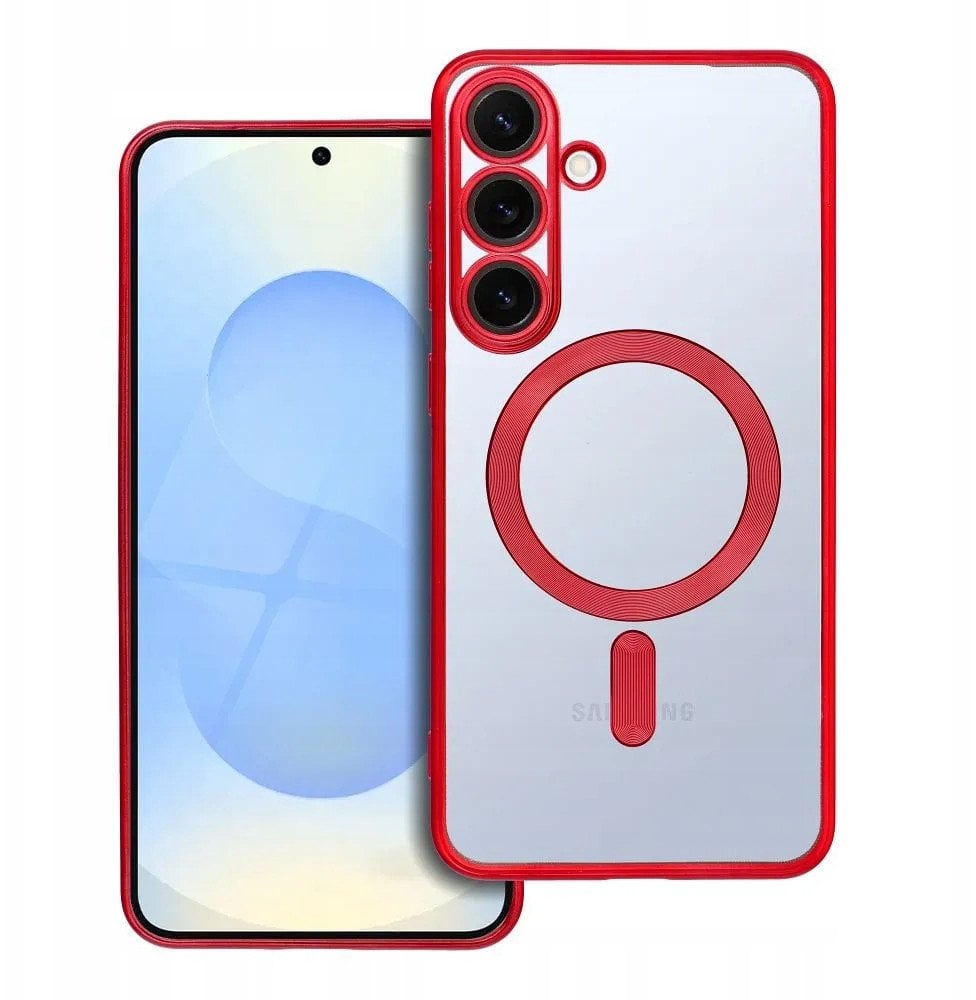 Futerał ELECTRO MAG COVER kompatybilny z MagSafe do SAMSUNG S25 Plus czerwony