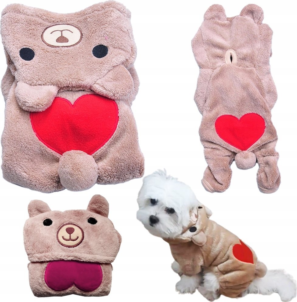 Korbi UBRANKO PSA KOTA MIŚ MISIU PLUSZ ZIMA BRĄZ M