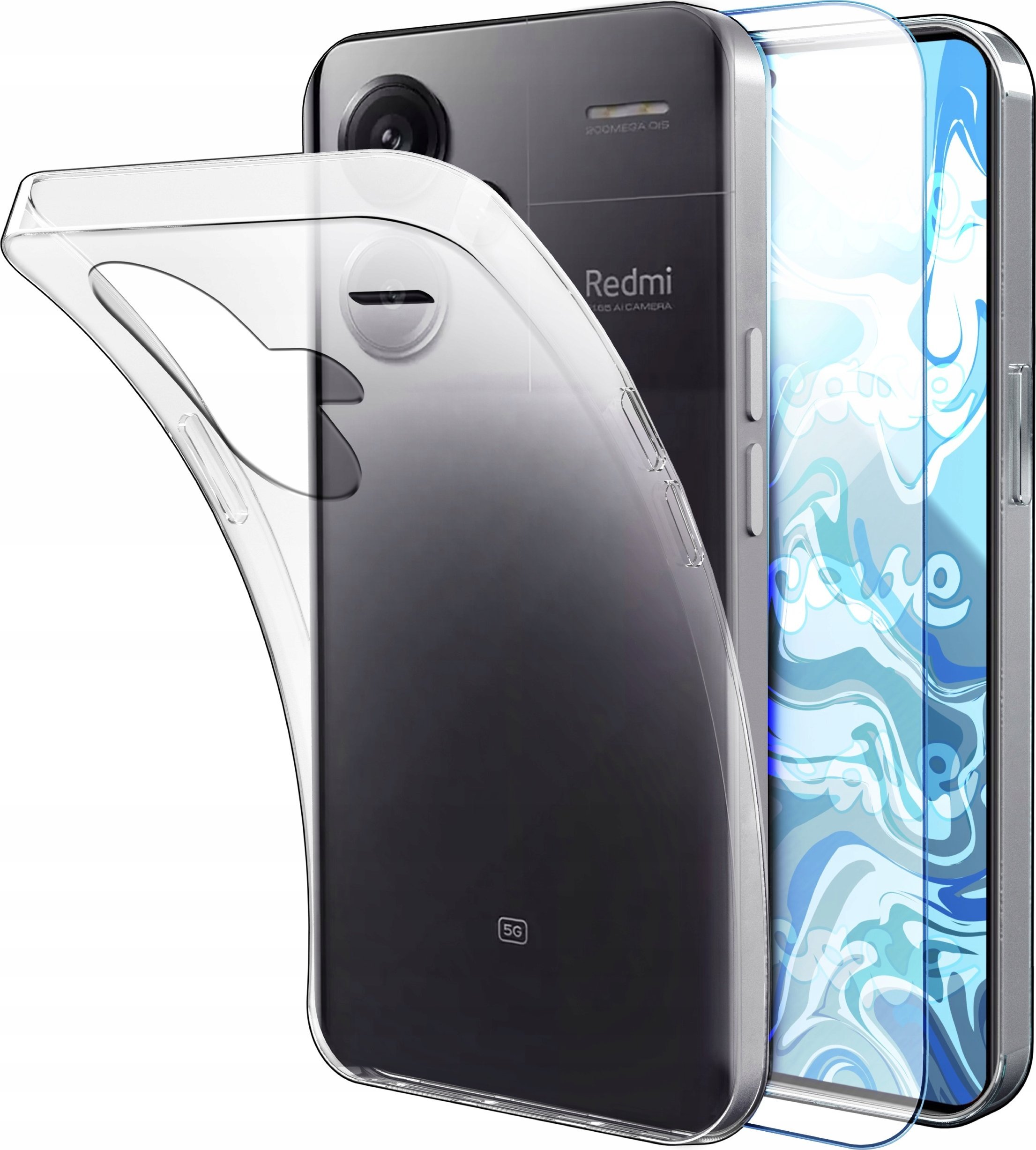 Etui Do Xiaomi Redmi Note 13 Pro Plus 5G (Przezroczyste, Silikon) Szkło