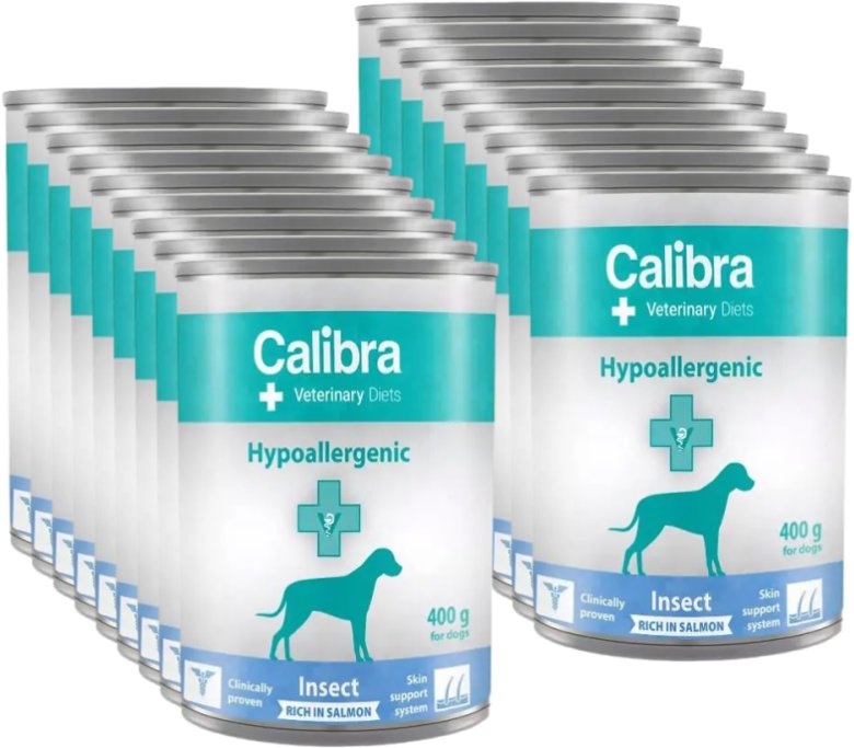 Calibra Veterinary Diets Dog Hypoallergenic Insect & Salmon 18x400g