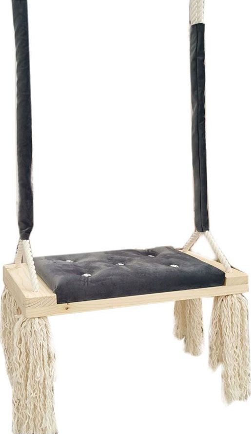 Huśtawka Elior Szara huśtawka dziecięca z kryształkami - Pegi (E11390)