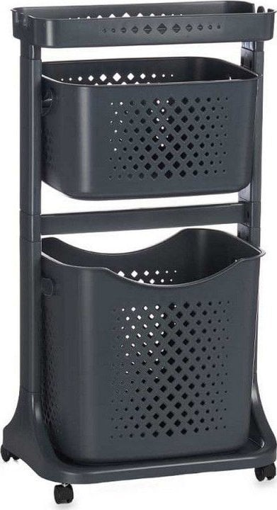 Kipit Plastikowy regał do garderoby z 2 koszami COMFY PLACES, 44 x 33 x 81 cm