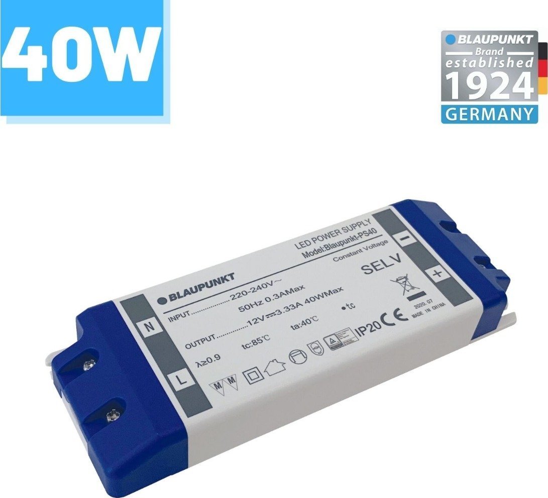 Taśma LED Blaupunkt Zasilacz LED Blaupunkt 12V 40W do taśm