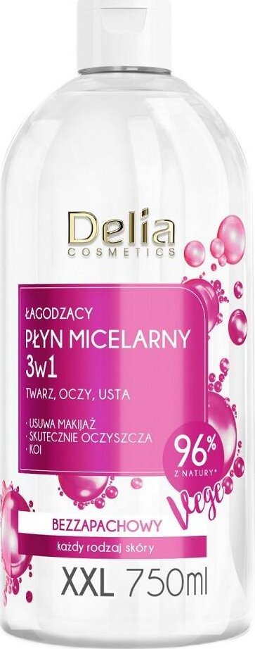 Delia Łagodzący płyn micelarny 3w1 750ml