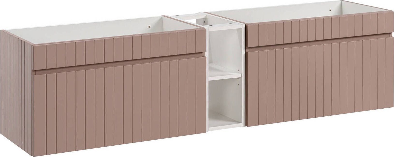 Comad Szeroka szafka pod umywalkę, wisząca, Iconic, 180x46x46 cm, różowy, mat